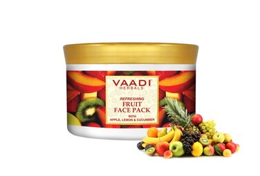 Refreshing Fruit Face Pack - Herbal Face Pack - ALL Natural - Paraben Sulfate Free - Suitable for All Skin Types - Value Pack of 600gms (21.16 Oz) - Vaadi Herbals
