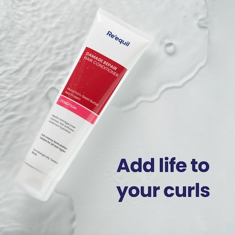 RE&#39; EQUIL Damage Repair Conditioner With Murumuru Pea Protein Silicone Free Conditioner Repairs, Nourishes, And Detangles Hair Great For Curly, Damaged Hair 150ml,1 Count