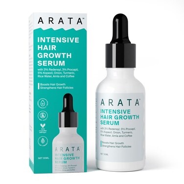 Arata Intensive Hair Growth Serum - 30 ML   Boosts Hair Growth &amp; Strengthens With 5% Capixyl, 3% Redensyl and 3% Procapil