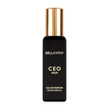 BellaVita Luxury CEO Man Eau de Parfum Travel Size Edition 20 ml   Mens Pocket Perfume   Long-Lasting Mini Perfume with Lemon, Lavender, Tonka &amp; Agarwood  Compact Perfume for Men  Cruelty-Free Perfume