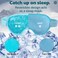 Polyester Eye Mask Cooling Gel With Beads For Dark Circles, Dry Eyes, Cooling Eyes, Redness, Eye Patches Eye Cooling Gel Pad Stretchable With Sleeping Mask Eye Relaxing For Women&amp;Men -Blue