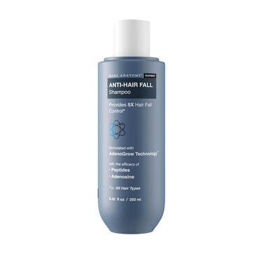 Bare Anatomy Anti-Hair Fall Shampoo   Provides 5X Hair Fall Control Suitable for All Hair Types   Enriched with Adenosine and Peptides   250 ml