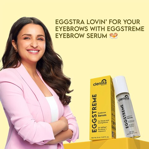 Clensta Eyebrow Growth Roll On Serum   Enriched with Vitamin E &amp; Egg Protein   Adds Strength &amp; Shine   For Fuller &amp; Thick Brows   0.27 Fl Oz/8ml