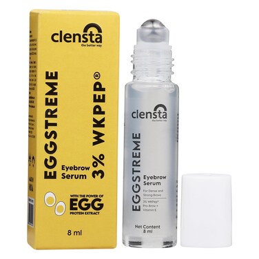 Clensta Eyebrow Growth Roll On Serum   Enriched with Vitamin E &amp; Egg Protein   Adds Strength &amp; Shine   For Fuller &amp; Thick Brows   0.27 Fl Oz/8ml
