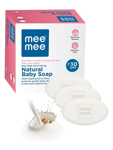 Nourishing Baby Soap with Almond &amp; Milk Extracts 75g (Pack of 3)