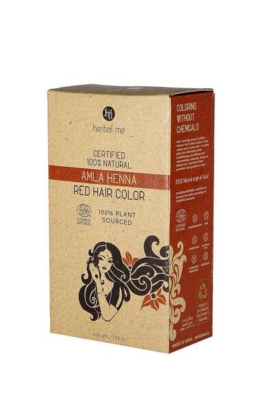 Amla Henna Hair Color 7.05 Oz, Enriched with 10 Natural Conditioning agents, CERTIFIED 100% Natural by Ecocert(France).VEGAN &amp; HALAL approved