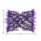 Lovef Flower Multifunction Easy Magic Hair Comb Stretchy Beaded Hair Comb in Small Beads Hairpin Plate Hair (Purple)