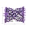 Lovef Flower Multifunction Easy Magic Hair Comb Stretchy Beaded Hair Comb in Small Beads Hairpin Plate Hair (Purple)