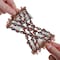 Lovef Flower Multifunction Easy Magic Hair Comb Stretchy Beaded Hair Comb in Small Beads Hairpin Plate Hair (Purple)