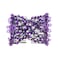 Lovef Flower Multifunction Easy Magic Hair Comb Stretchy Beaded Hair Comb in Small Beads Hairpin Plate Hair (Purple)