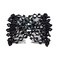 Lovef Flower Multifunction Easy Magic Hair Comb Stretchy Beaded Hair Comb in Small Beads Hairpin Plate Hair (Black1)