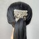 LOVEF Easy Combs Double Stretching Combs, Thick and Thin Hair, New Hair Accessory for Popular Hairstyles in Round Beads (White)