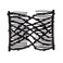 LOVEF Fashion Trend Easy Stretchable Double Combs Magic Hair Combs- Black and White