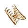 LOVEF Plastic Black Brown Leopard Pattern Hair Clip Claw Clamp for Women-4 Pcs