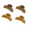 LOVEF Plastic Black Brown Leopard Pattern Hair Clip Claw Clamp for Women-4 Pcs