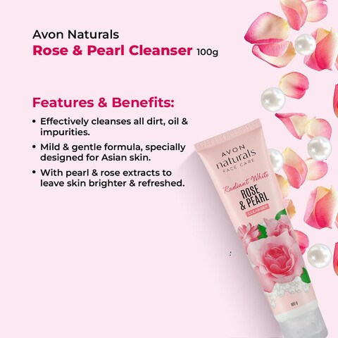 Naturals Rose &amp; Pearl Cleanser, 100g