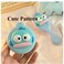 Candy Coloer Cute Cartoon Air Cushion Comb Set for Adults &amp; Kids Hair - Detangler Brush for Natural, Curly, Straight, Wet or Dry Hair, Foldable Mirror Included (Blue (Fold + Hand))