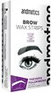 VEGAN Andmetics Brow Wax Strips for Thicker &amp; Fuller Brows - Eyebrows - Hair Removal with Aloe Vera, 8 STRIPS + 4 CALMING WIPES - Patented Strips
