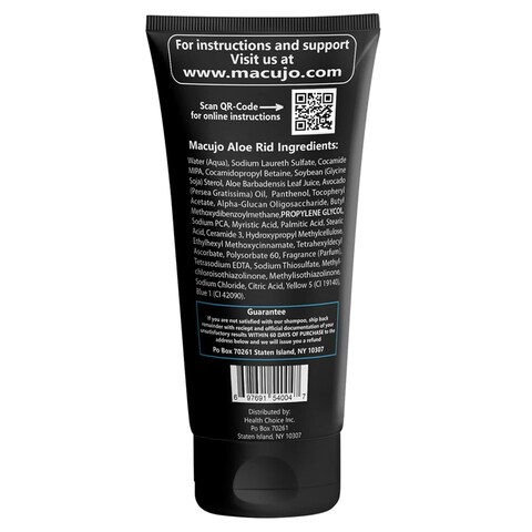 Aloe Rid Detox Shampoo Method Effective Chelating Agent for Pollutants, Residual Medications, Nicotine, Alcohol, Chlorine, 2nd Hand-Smoke, Heavy Metals