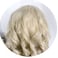 Short Blonde Wavy Wig with Bangs for Women Girl Sweet Lolita Wigs Synthetic Curly Wigs for Daily Party Use