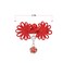 Chinese Style Hair Accessories Set, Fluffy Ball &amp; Chinese Knot Hair Clips, Festive Red Tassel Set for Christmas, New Year's Day &amp; Special Occasions - Red