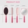 4 Pieces Hair Brush Hair Comb Set For Women Girls Gift Cute shaped Hair Comb Hair Brush Handheld Mirror Set Travel Detangling Comb Massage HairBrush with Air Cushion For Wet Dry Hair (Pink)