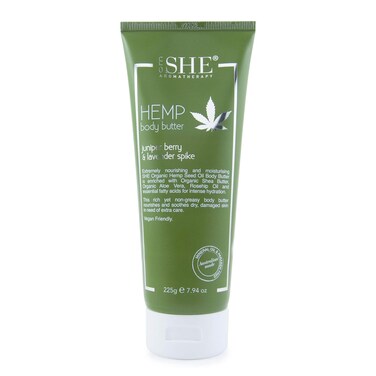 Om She Aromatherapy Hemp Seed Oil Juniper Berry &amp; Lavender Spike Body Butter