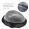 Hair System For Men Toupee Human Hair Replacement All Poly Mens Hair Piece 0.1mm Skin PU Hairpieces For Man Hair Unit Grey Brown Black Patch Wigs(8"X10", #1 JET BLACK)