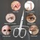 Cuticle Scissors Extra Fine for Manicure and Pedicure, Curved Blade Precise Pointed Tip Grooming Kit for Eyebrow, Eyelash, Trim Nail and Dry Skin - Small Scissors, 3.7 inch, Silvery