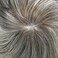 All Poly Toupee for Men Hairpieces Human Hair Replacement System 0.1mm PU Injected Mens Toupee Human Hair Natural Toupee Hair for Men 8X10",#350 Dark Brown with 50% Gray
