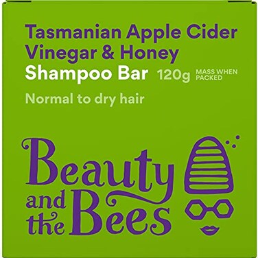 Beauty and the Bees Eco-Friendly Apple Cider Vinegar SHAMPOO BAR Hair Tonic Best For Oily Hair   ACV for Dandruff &amp; Dry Itchy Scalp   Organic Ingredients - Sulfate &amp; Paraben Free