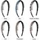 Hoteam 6 Pcs Headband with Teeth for Women, non Slip Beaded Hair Band for Women and Girls Crystal Headbands Hair Accessories(Chic Flower Style)