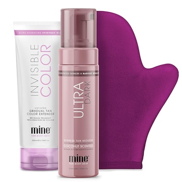 MineTan   Self Tan Bundles   Everything for a Full Body Glow in a Kit, Get Sun-Kissed, Streak-Free Results with Applicator Mitt; Ultra Dark Tan Results; Vegan Friendly, Cruelty Free