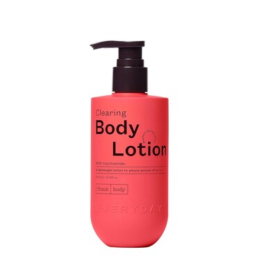 frank body Clearing Body Lotion   Vegan &amp; Cruelty Free  Lightweight, Fast-Absorbing Gel-Lotion  With Niacinamide for a Healthy Skin Barrier   Mandarin &amp; Cedarwood Scented (250ml / 8.45 fl oz)