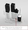 5 Pcs 7.5ml LED Light Lip Glaze Tubes with Mirrors Refillable Lip Gloss Bottles DIY Lip Balm Lipstick Tube Makeup Cosmetic Container for Woman Girl(Black)