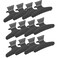 Uxsiya 12Pcs/set Black Butterfly Holding Hair Clip Hair Section Claw Clamps For Hairdressing Tool For Women Girls, Professional Hair Clamp Grips Hairdressing Styling Salon Tool