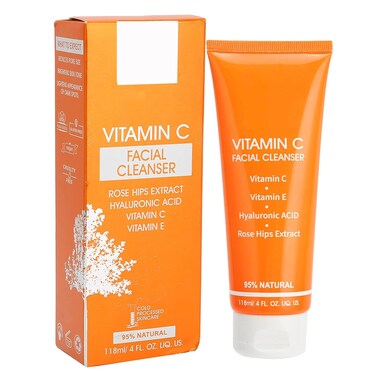 Cleansing Facial Foam, Vitamin C Moisturizing Facial Cleanser Wash Facial Exfoliating Cleanser Daily Face Cleanser for Women for Clean Skin