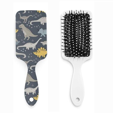 Dinosaur Hair Brush,Cute Boys Hair Brush Anti-Static Toddler Comb Hair Brush with Air Cushion Detangler Brush For Adults &amp; Kids Any Hair