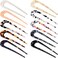 WILLBOND 10 Pcs U Shaped French Hairpin Chignon Fork Sticks Celluloid Acetate Tortoise Shell Hair Pin Updo for Women