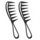 Wide Tooth Comb 2 PCS Curly Knotted Wavy Thick Thin Hair Care Massage Scalp Women Detangling Shower Wig Wet Brushing Large Smooth Grip Handle Detangle Plastic Pick Row Stylist Styling Tool Appliances