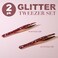 Expressions 2pc Glitter Tweezer Set in Rose Gold - Pointed Tweezers For Fine Ingrown Hair &amp; Slanted Tweezers For Precision Grooming   Pack of 2 Tweezers For Women, Everyday Hair Tweezers For Plucking