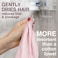 EXPRESSIONS Microfiber Hair Towel in Pink - 1pc Super Soft Ultra Absorbent Hair Towel, Luxury Hair Care Towel, Gentle Hair Drying Towel, Hair Towel for Less Frizz