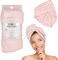 EXPRESSIONS Microfiber Hair Towel in Pink - 1pc Super Soft Ultra Absorbent Hair Towel, Luxury Hair Care Towel, Gentle Hair Drying Towel, Hair Towel for Less Frizz