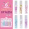 EXPRESSIONS 6pc Lip Gloss Set - High Shine Confetti Lip Gloss Tubes w/Rollerball Applicator Tips   Hydrating Roll On Lip Oils, Safe and Non-Toxic Lip Gloss Gift Set For Girls (SWEET GIRL)