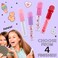 EXPRESSIONS 8pc Lip Gloss Set - Sweet Thing Lip Gloss Collection w/Confetti and Candy Shaped Toppers   Safe and Non-Toxic Lip Gloss Gift Set For Girls