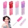 EXPRESSIONS 8pc Lip Gloss Set - Sweet Thing Lip Gloss Collection w/Confetti and Candy Shaped Toppers   Safe and Non-Toxic Lip Gloss Gift Set For Girls