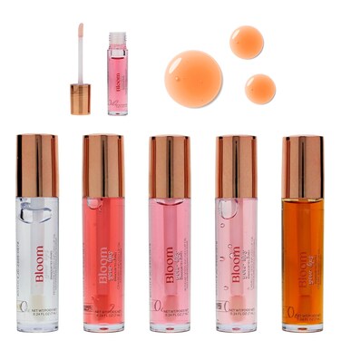 Expressions 5pc Lip Oil Set - Bloom Your Lips Style Essentials Lip Oils, Lip Healing Lip Oil Collection with Precision Applicator Wand   Moisturizing for Everyday Lip Care and Lip Repair (FLORAL)