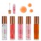 Expressions 5pc Lip Oil Set - Bloom Your Lips Style Essentials Lip Oils, Lip Healing Lip Oil Collection with Precision Applicator Wand   Moisturizing for Everyday Lip Care and Lip Repair (FLORAL)