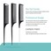 6 Pieces Carbon Fiber Hair Combs Set, General Styling Grooming Comb, Anti Static Heat Resistant Hairdressing Comb, Fine and Wide Tooth Hair Barber Comb, Rat Tail Comb