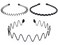 5 Pcs Men Women Sports Headband Unisex Black Wavy Metal Hair Hoop Headwear Accessories